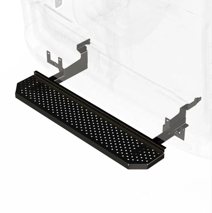 RA0214-JL1.RS – LEGEND FLEET Truck Step, Rear Bumper Mount Single Flat Treaded Step 63 Pound Capacity Fixed Stationar...